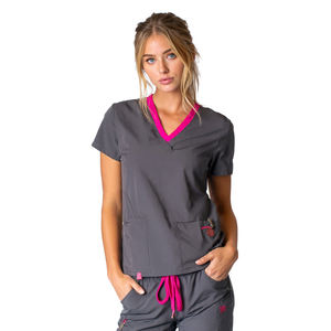 Hauts utilitaires à manches courtes à double poche pour toilettage, imperméables, gilet de toilettage pour animaux de compagnie, hauts de travail personnalisés noirs pour toilettage - Product Image 3