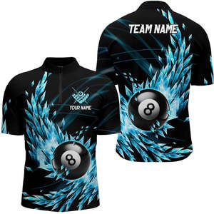 Camisa de Billar Personalizada de Alta Calidad para Hombre, Manga Corta, Botones, Sublimación, 100% Poliéster - Product Image 3