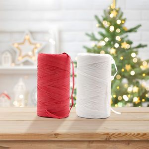 Nuova Tendenza Natalizia: Nastri Regalo Rossi e Bianchi, Rotolo di Carta Lala 24 Pezzi per Decorazioni - Product Image 3