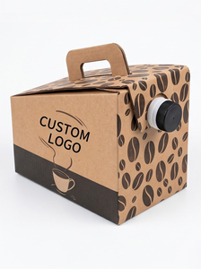 At PACK <b>Coffee</b> Paper Box with Handle Made Cardboard Material Coated Film Featuring Outlet <b>Liquid</b> Discharge Varnishing Recyclable - Product Image 4