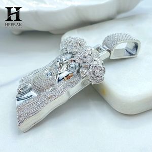 Collier pendentif Hip Hop Iced Out personnalisé avec tête de Jésus micro-pavée de diamants, luxe, en moissanite, religieux, vente en gros - Product Image 5