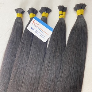 Supersale Extensions de cheveux vietnamiennes en vrac noires naturelles 100% cheveux crus super haute qualité sans enchevêtrement sans perte grand en stock - Product Image 3