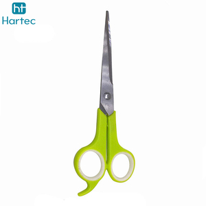 Ciseaux de barbier à manche en plastique vert, ciseaux de coupe en acier inoxydable à bord rasoir pour salon de coiffure, outils de coiffure et de beauté - Product Image 3