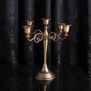 Modern Iron Metal Candelabra for Christmas Farmhouse Interior Decoration Handmade Gold & <b>Silver</b> Cozy Dining Ambiance - Product Image 5
