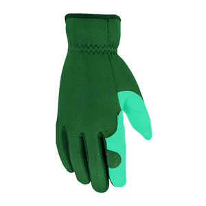 Keem Brothers Green Leather Anti Slip Fingertips Comfortable High Performance Breathable Safety Cuff Level 2 General Work Gloves - Product Image 3