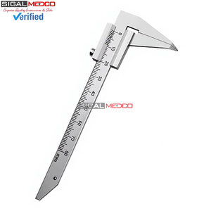 Pied à coulisse de précision 5 pouces 0-80 mm, outil de mesure pour laboratoire dentaire, jauge de mesure à vernier en acier inoxydable - Product Image 5