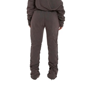 Acid Wash Sweat Suit Femmes Nouveau Design Vente en Gros 100% Coton Personnalisé Chemise de Survêtement avec Pantalon de Survêtement avec Logo Personnalisé - Product Image 6