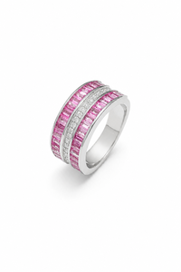 แหวนทับทิมและเพชรเงินแท้ 92.5 รุ่น KLSR-12156 - Product Image 5