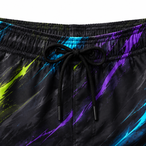 Custom Beach Swim <b>Trunks</b> <b>Men</b> Sublimation Printed Quick Dry Polyester Drawstring Board Shorts Wholesale OEM Factory Export Supply - Product Image 3