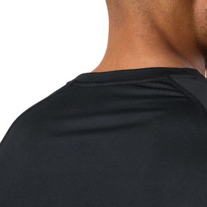 Camiseta negra con estampado gráfico para hombre, cuello redondo, manga corta, atlética, para gimnasio, entrenamiento, ropa deportiva informal, ropa deportiva - Product Image 3