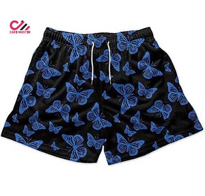 CARE MASTER Pantalones cortos con estampado de telaraña para hombre, cintura elástica, secado rápido, pantalones cortos deportivos informales, patrón blanco y negro - Product Image 4