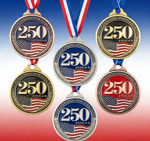 Médailles USA du 250e anniversaire, style américain patriotique métallique intemporel, délicates, de haute qualité, best-seller, attrayantes - Product Image 4