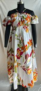 Vestido Midi Casual de Verano para Mujer, Estampado Floral, Cuello con Lazo, Manga Abullonada, Corte Holgado y Fluido, Cómodo para la Noche - Product Image 2