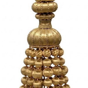 Fabricant OEM – Pompon métallique doré fait main, qualité supérieure, garniture durable en fil de bouillon - Product Image 3