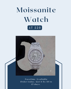 Montre mécanique ETA en moissanite VVS la plus demandée, passe le testeur de diamants, montre-bracelet de luxe en acier inoxydable pour homme, style hip-hop glacé - Product Image 1