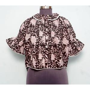 Hermosas Blusas Florales Vintage 100% Algodón para Damas, Blusas Casuales Transpirables de Verano, Hechas de Algodón Suave - Product Image 1