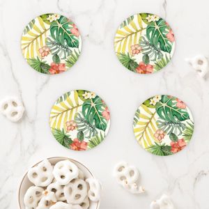 Indian Cute Coffee Sublimation Flower Shape Wood Cork coaster for Drink Heat Insulation Cup Coasters Kitchen Supplies Placemat - Product Image 1