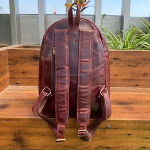 Vente chaude Drop Shipping Vintage Noir En Cuir Véritable Sac À Dos Sac Pour Voyage Hommes En Cuir De Vachette De Luxe Ordinateur Portable Sacs À Dos - Product Image 5