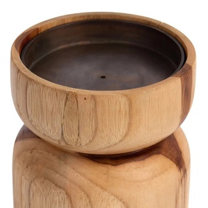 Juego de Portavelas Redondos de Madera para Decoración del Hogar, Soporte de Madera Hecho a Mano con Velas de Té - Product Image 4