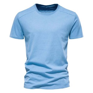 เสื้อยืดผู้ชายสีตามสั่ง แขนสั้น ใส่ได้ในฤดูร้อน ผ้าฝ้าย คอกลม ไซส์ใหญ่ สไตล์ไฮสตรีท ผ้าวอร์สเตด ด้านหน้าสไตล์ทางการ - Product Image 1