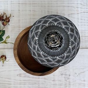 Juego de Cajas de Madera Hechas a Mano para Chapati y Especias Masala, Utensilio de Cocina Tradicional para Servir Roti - Product Image 1