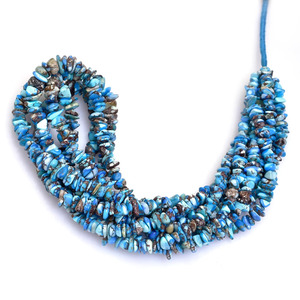 Perles de turquoise naturelle laveuse de 5 mm à 7 mm, qualité AAA+, provenant du Kazakhstan, non taillées, pour la création de bijoux. - Product Image 2