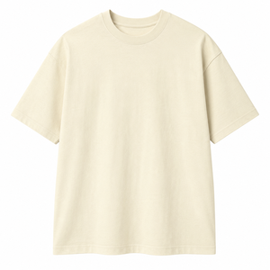 เสื้อยืดโอเวอร์ไซส์ขายส่งแบบ OEM สำหรับผู้ชาย ผ้าฝ้ายหนานุ่ม เสื้อผ้าสไตล์คนเมือง แบรนด์เสื้อผ้าฉลากส่วนตัว - Product Image 3