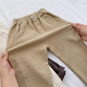 Pantalon en jean blanc délavé 100 % coton décontracté pour enfants garçons et filles, coupe longue et ajustée, éco-responsable, style décontracté chic - Product Image 4