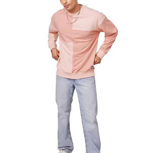 Sudadera Rosa Personalizada para Hombre, Sudadera con Capucha de Primera Calidad en Color Pastel |   Top con paneles de estilo streetwear estético |   Bordado 3D - Product Image 2