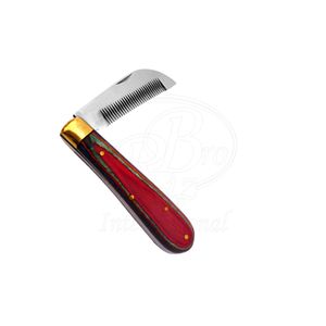 มีดโกนขนสัตว์แบบพับได้ ด้ามไม้ ใช้ซ้ำได้ สำหรับสัตว์ขนาดใหญ่ เช่น ม้า - Product Image 1