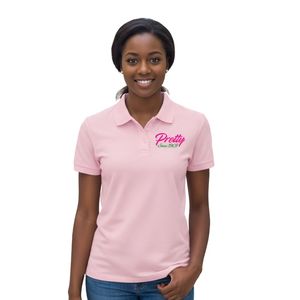 White AKA <b>Ivy</b> Crest Polo Shirt Women's Short Sleeve Embroidered Collar Casual Golf Polo Top with Green Shield Logo - Product Image 1