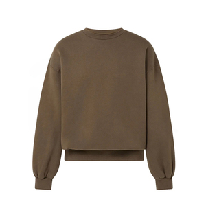 เสื้อสเวตเชิ้ตแขนยาวทรงโอเวอร์ไซส์ สีพื้น ผ้าถัก คอโอ ทรงยูนิเซ็กส์ ใส่ได้ทุกเพศ เหมาะสำหรับฤดูใบไม้ร่วง ทรงปกติ - Product Image 1