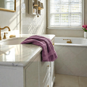 Ensemble de serviettes en coton peigné de qualité supérieure, 6 pièces, texture douce, bordure en dobby, 100% coton, ensemble de salle de bain 6 pièces, étiquette privée, logo personnalisé, fourniture - Product Image 2