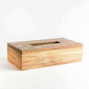 Premium Wooden Printed Tissue Box Holder For Homes Office & Car Use Chic Napkin Box Dispenser For <b>Aesthetic</b> Homedecor Accessory - Product Image 6