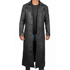 <b>Plus</b> <b>Size</b> Genuine Leather <b>jacket</b> Trench Coat – Winter Long Style Private Label - Product Image 1