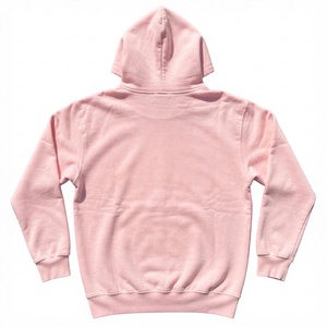 Sudadera con Capucha Rosa Personalizada de Algodón Grueso, Estilo Urbano, Oversize, Lisa, con Bolsillo Canguro - Product Image 2