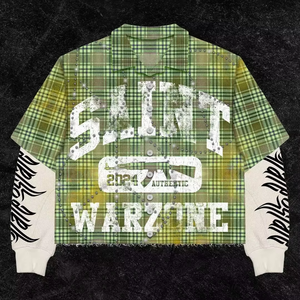 Chemise en flanelle délavée au soleil personnalisée, impression DTG, à carreaux, manches courtes, 100% coton, boutonnée, pour hommes - Product Image 3