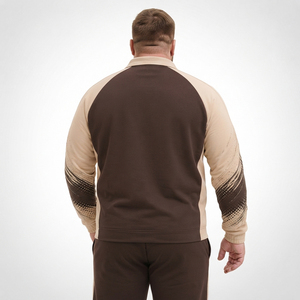 Men Turndown Collar Track <b>Jacket</b> Men Raglan Sleeve Training <b>Jackets</b> Cotton Fleece Winter Wear Tracksuit Top Men Sports Zipper - Product Image 2