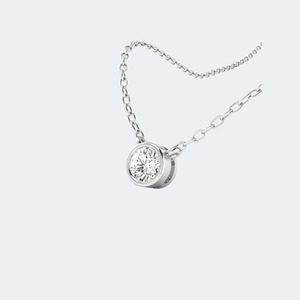 Collier de luxe en argent sterling 925 avec diamant de laboratoire taille brillant rond 0,20 CTW pour femme, couleur E F, clarté VS VVS - Product Image 6