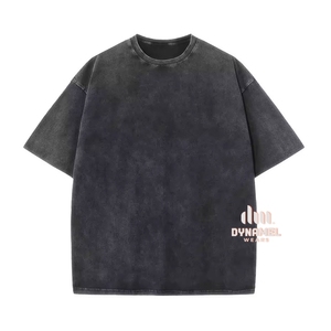 เสื้อยืดโอเวอร์ไซส์สไตล์วินเทจผ้าคอตตอนหนานุ่ม พิมพ์โลโก้ได้ตามต้องการ สตรีทแวร์แนวดิสเทรส - Product Image 1