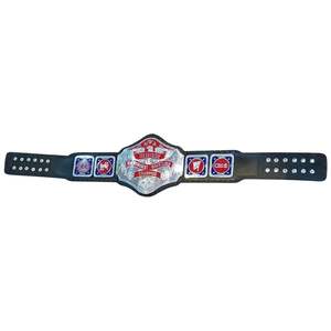 Cinturón de Campeonato de Televisión NWA, Cuero Negro con Diseño Rojo y Plateado, Cinturón de Lucha Libre de Primera Calidad para Fanáticos y Coleccionistas - Product Image 1