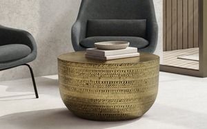 Timber Story Round Coffee <b>Table</b> Contemporary Design Handmade Metal Frame Modern Living Room Furniture - Product Image 6