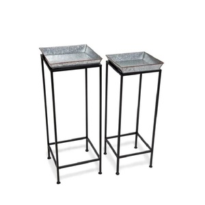 Supports de plantes carrés imbriqués avec plateaux, lot de 2 - Product Image 2