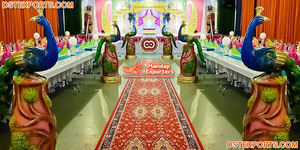 Statue de Radha Krishna en FRP décorée par le fabricant, Statue de Radha Krishna pour l'entrée de mariage, Statues de seigneur de mariage Hindu décor - Product Image 4