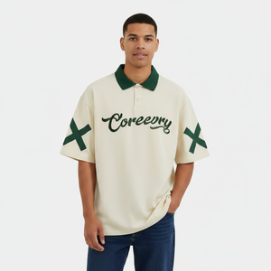 Polo en coton pour homme, uni, respirant, décontracté, avec logo brodé sur le devant, manches courtes, broderie de lettres - Product Image 6