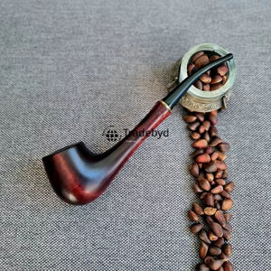 Pipa de Tabaco de Madera Vintage, Pipa de Madera Hecha a Mano, Regalo Clásico para Fumadores de Tradebyd - Product Image 1
