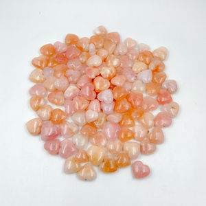 Colgante de Corazón Mini de Morganita Natural Hecha a Mano, Gema de Cristal Rosa para Joyería, Regalo de Rajastán al por Mayor - Product Image 3