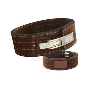 PROFIT SPORTS Cowhide Brown Bodybuilding Lever Power Lifting <b>Belt</b>-Heavy Duty Non-Slip Gym Fitness Training Weightlifting <b>Belt</b> - Product Image 1