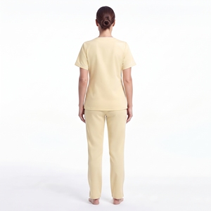 Ensemble de blouses médicales pour femmes à col en V, manches courtes, uniforme médical, tenue de travail hospitalière, conception de logo personnalisé - Product Image 3