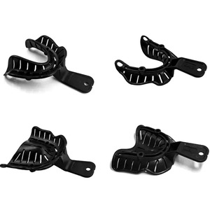 Bandejas de Impresión Dental Termoplásticas Moldeables para Dentistas, Molde para Dentadura Completa, Soporte Manual para Mandíbula Edéntula con 3 Ranuras - Product Image 1
